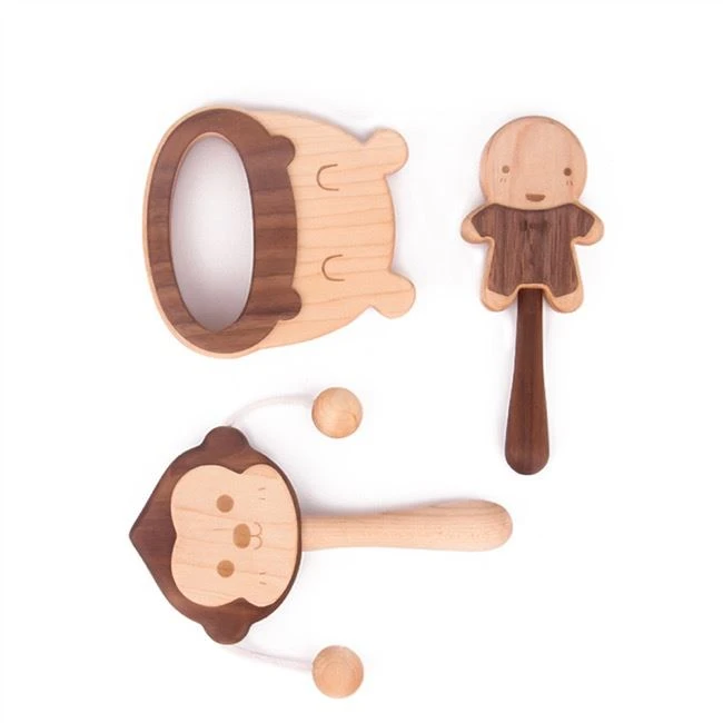 wooden hand bells set