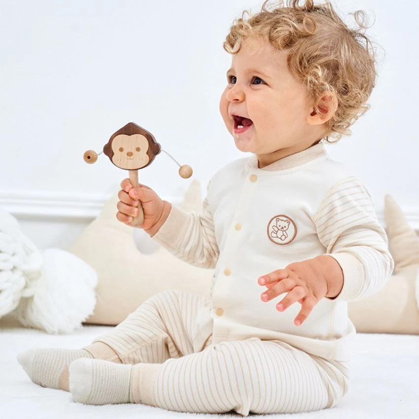 wooden teether rattle