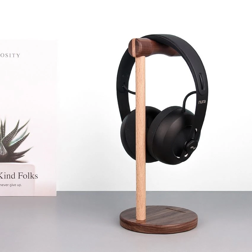 wooden headphone hanger