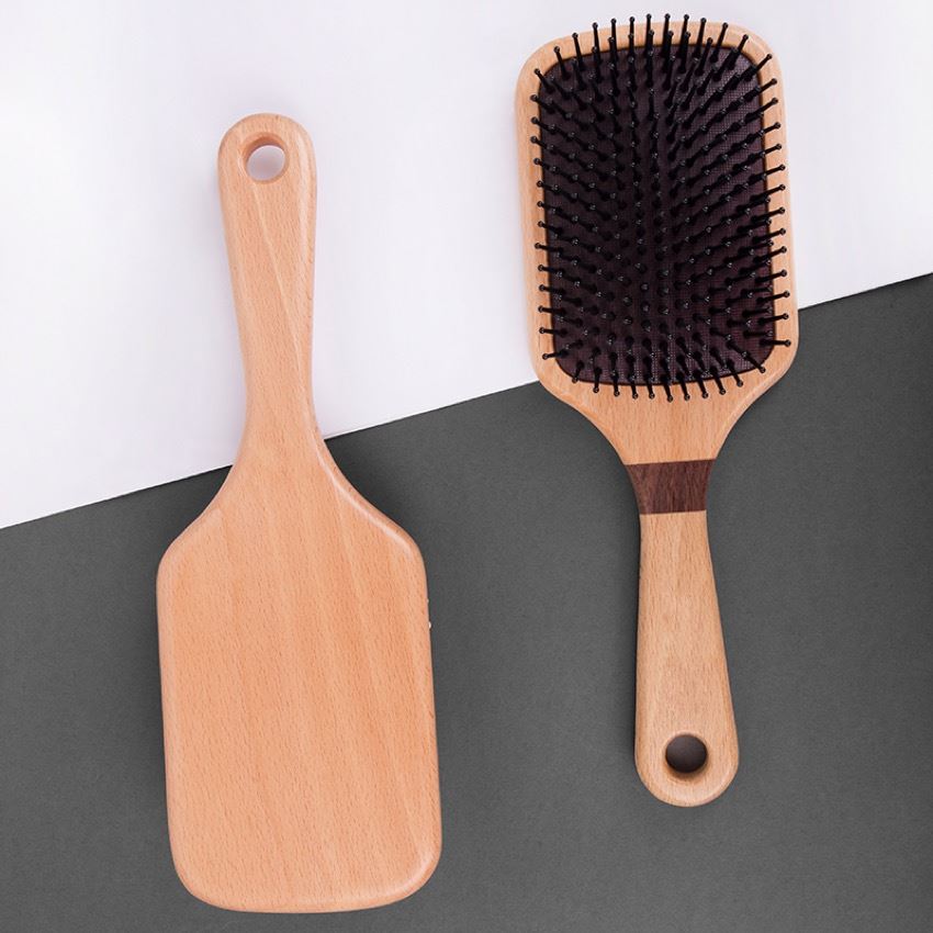 wooden massage brush
