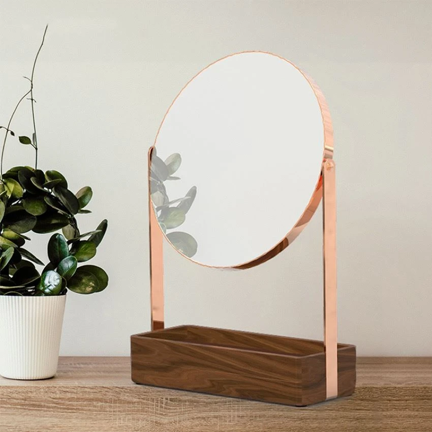 wooden mirror with tray wooden mirror with tray