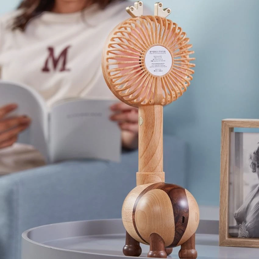 wooden usb fan