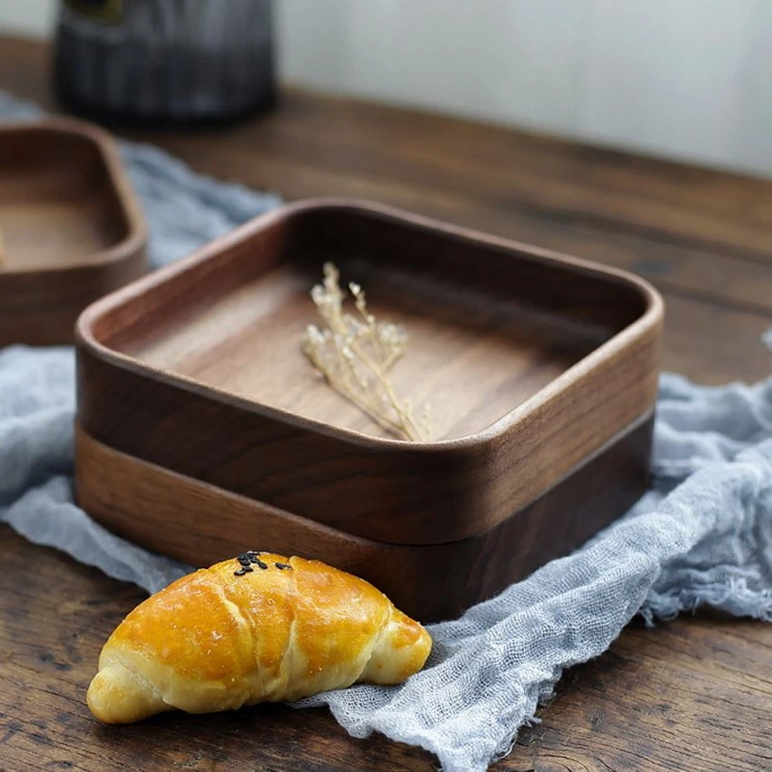 Wooden snack tray