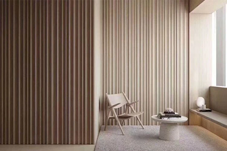 3d geometrically textured solid wood exterior panels