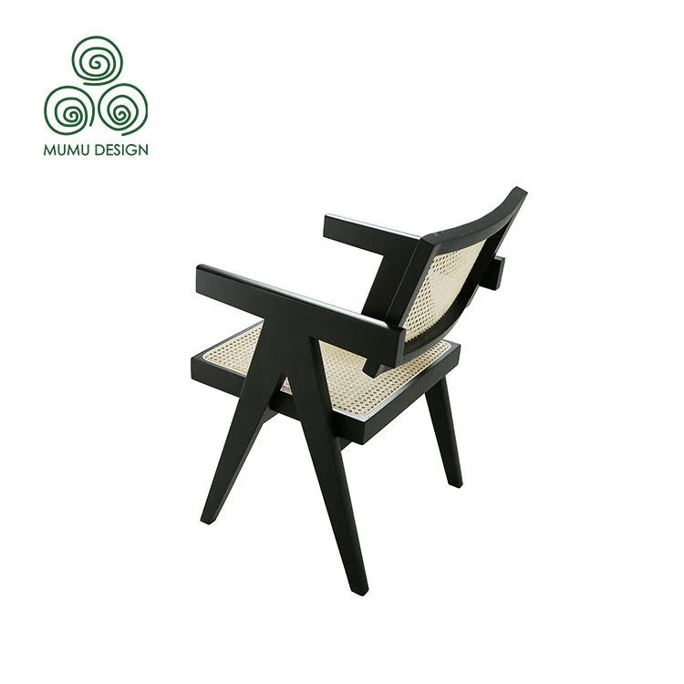 Medieval rattan chandi armchair black