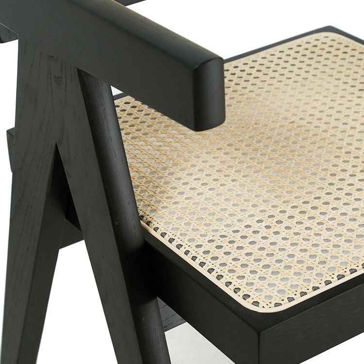 Medieval rattan chandi armchair black