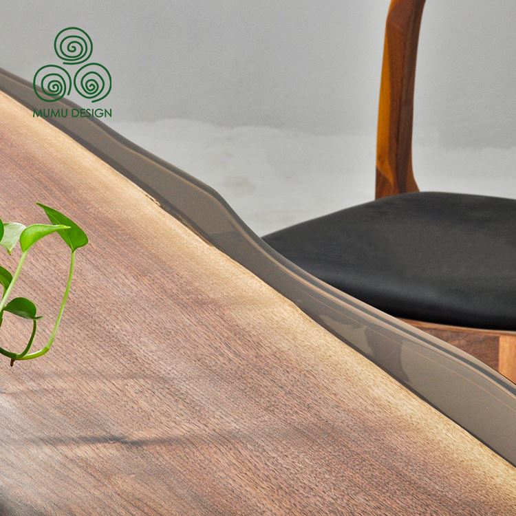 Handmade maple epoxy river dining table by untreated art