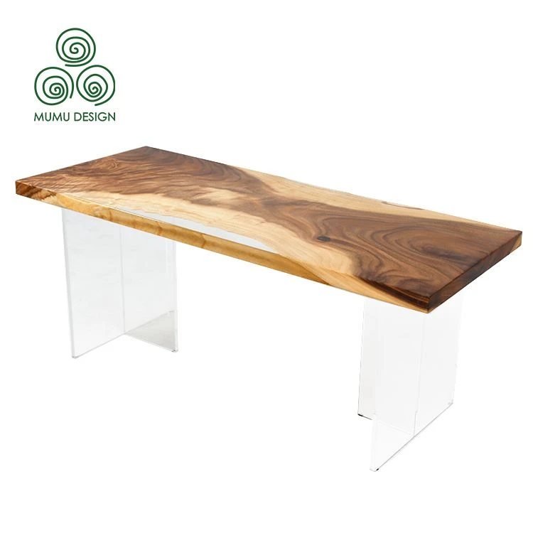 epoxy filled dining table