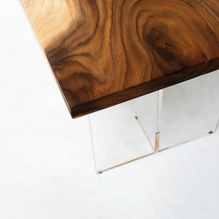 epoxy filled dining table