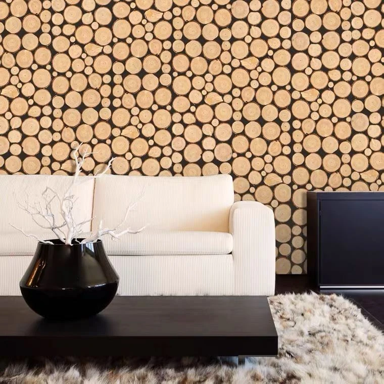 Natural Wood Natural Vintage Mosaic Round Mosaic Wall Tile