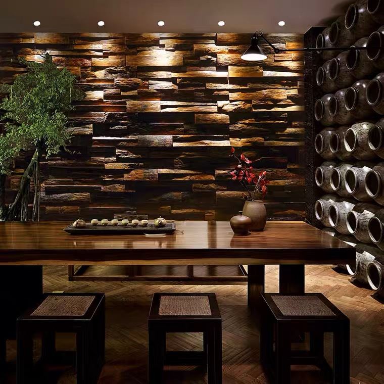 Wooden Wall Decor Acoustic Panel OAK 3D Wooden Mosaic Wood