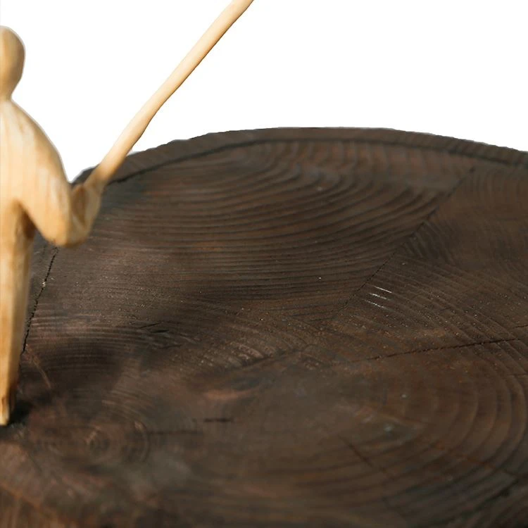European-style solid wood statues home decoration accessories modern art sculpture crafts character model log ornaments