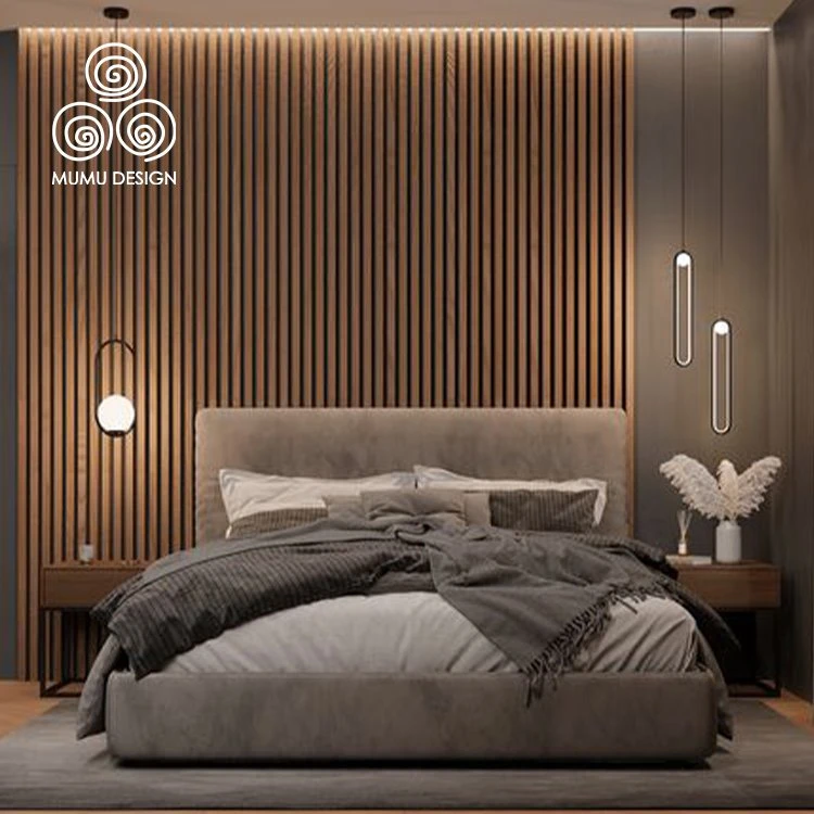 Natural Walnut Acoustic Slat Wood Wall Panels