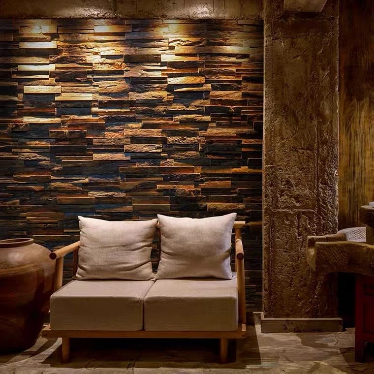 indoor wood mosaic background wall