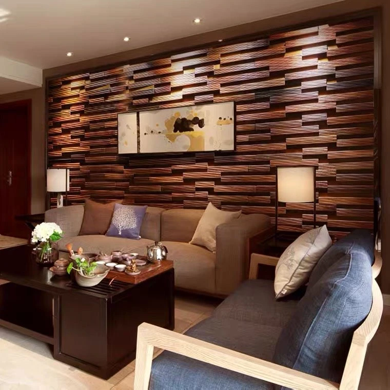 wood mosaic panel