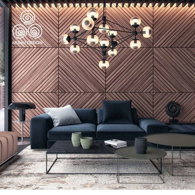 Interior Design Wall Panel 3D Wood Wave