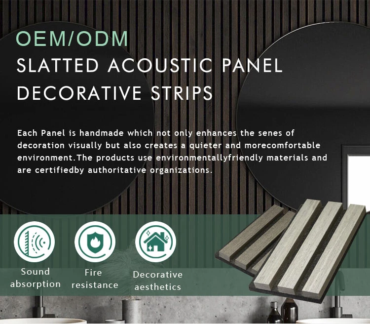 Natural Walnut Acoustic Slat Wood Wall Panels