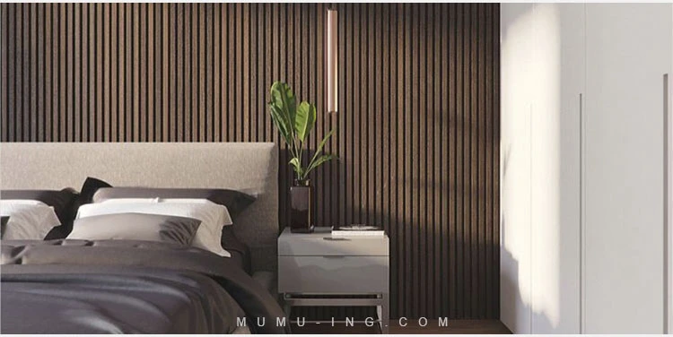 natural walnut acoustic slat wood wall panels