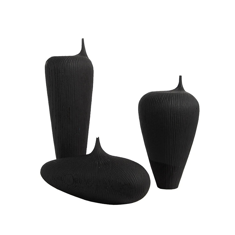 Black Slender Vase