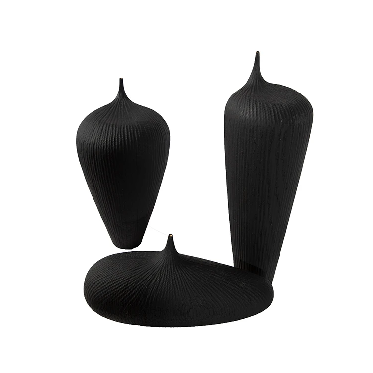 Black Slender Vase