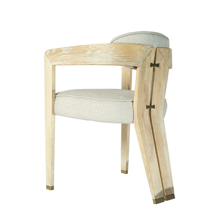 Dining Chair In Cream Linen
