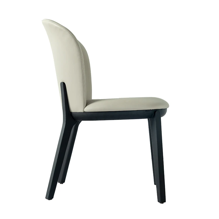 Ash White Leather Dining Chair