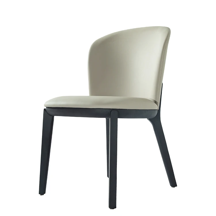 Ash White Leather Dining Chair