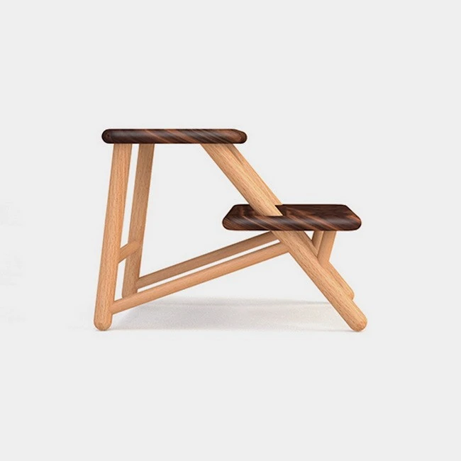 wooden stepping stool