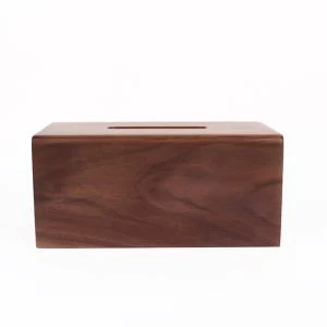 Wooden Square Tissue Box
