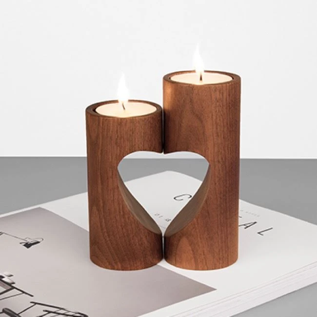 Wood Candle Holder