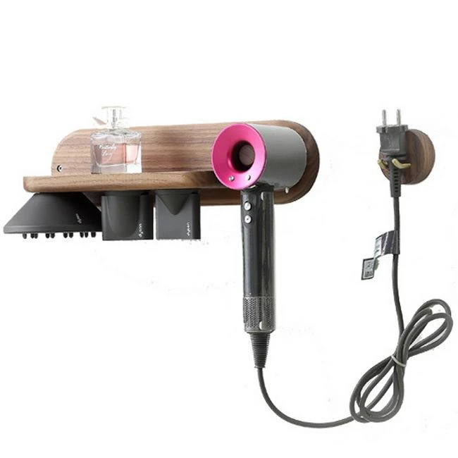 Wood Hair Dryer Organizer
