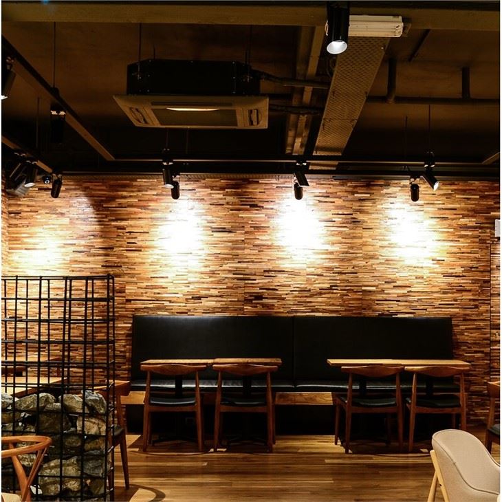 MUMU Solid Wood Strip Mosaic Wall Brick