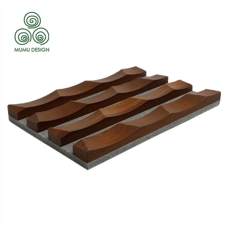 3D Decorative Fluted Wall Cladding Facade Timber Slat