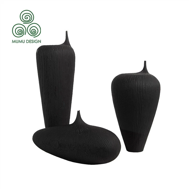 Black Solid Wood Art Carving Texture Home Decoration