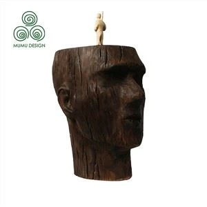 Modern Solid Wood Statue Home Decor Ornament