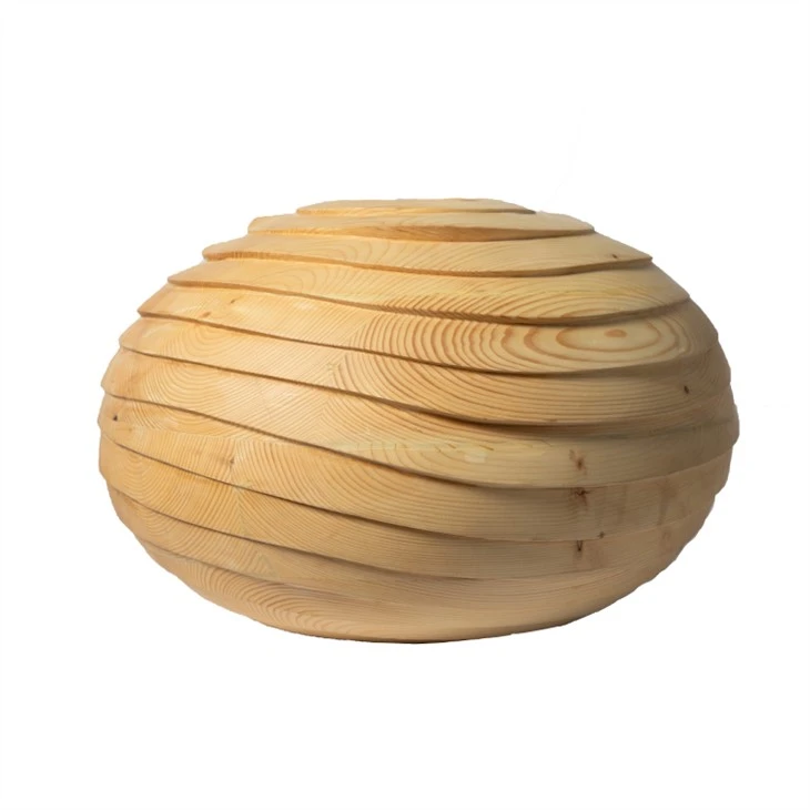 Brown Ribber Wood Ball