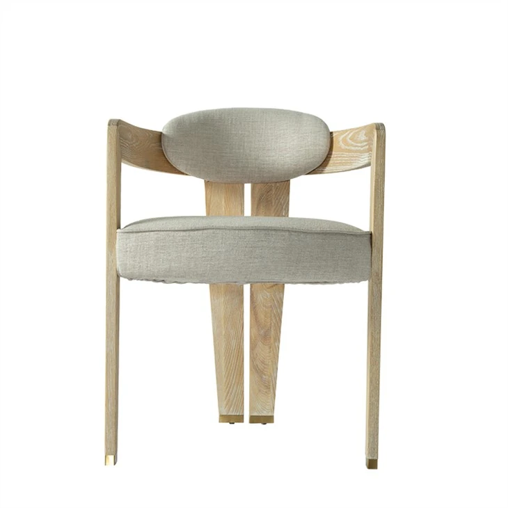 Dining Chair In Cream Linen