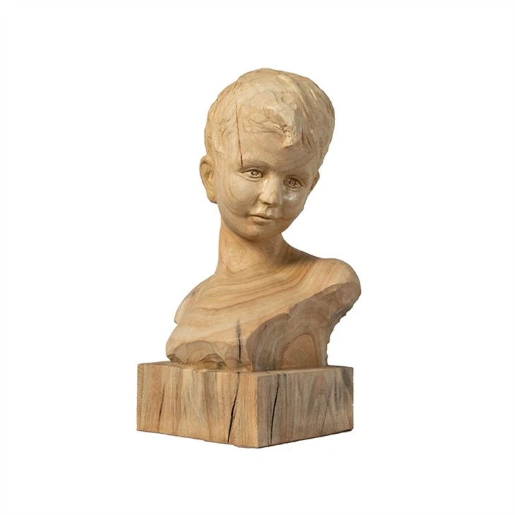 Head Of A Child Vintage Woodworking