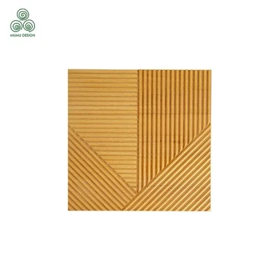 3D Simple Design Geometric Decorative Timber Wall Panelsls For Bedroom