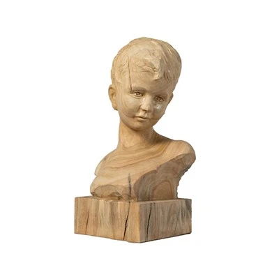 Head Of A Child Vintage Woodworking