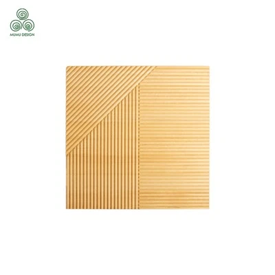 Natural Decorative Wood Panels Design Facade in Light Yellow