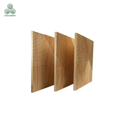 Vertical Metal And Wood Decorative Wall Panel in Dark Color
