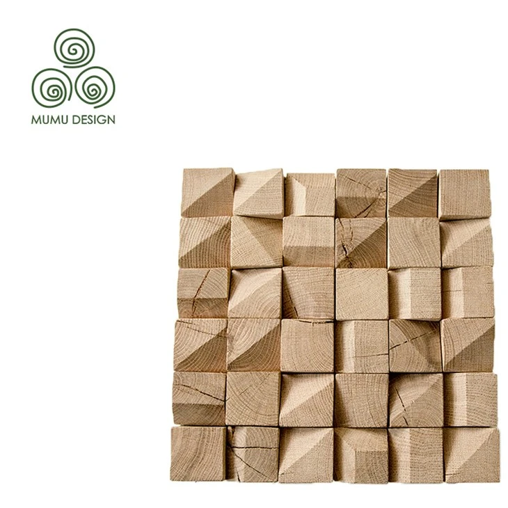 3D Mosaic Walnut Wood Paneling-MUMU DESIGN 3D Mosaic Walnut Wood Paneling-MUMU DESIGN