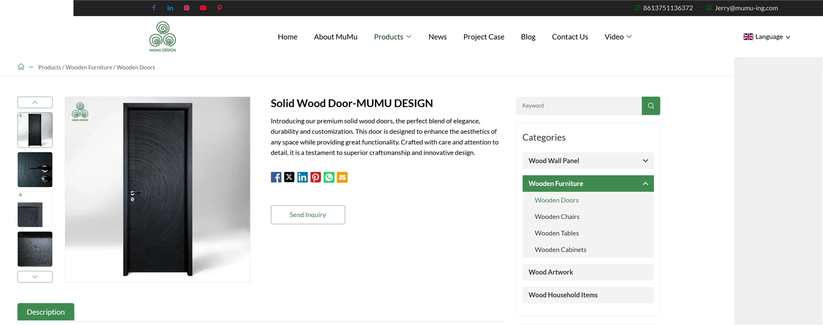 MUMU DESIGN - Solid Wood Door MUMU DESIGN - Solid Wood Door