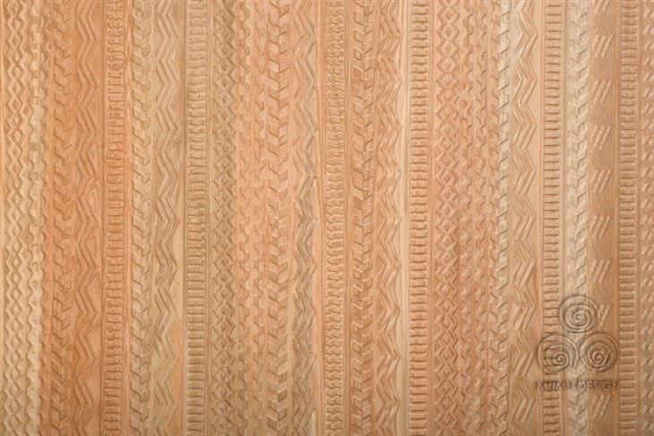 Mumu-29 High Quality Natural Wood Texture Grain Interior Decoration 3D Hexagon Sandwich Wooden MDF Wall Panel Veneer