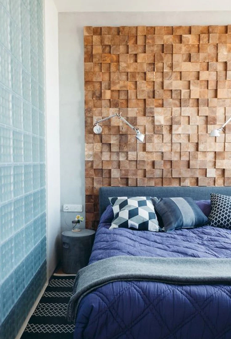 3d mosaic walnut wood paneling