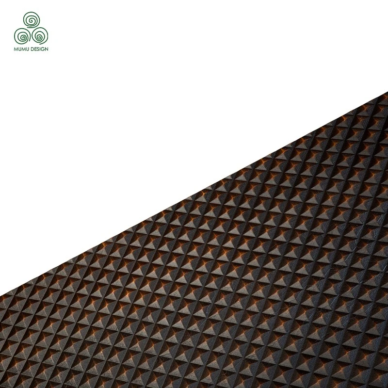 3D Diamond Pattern Wooden Door