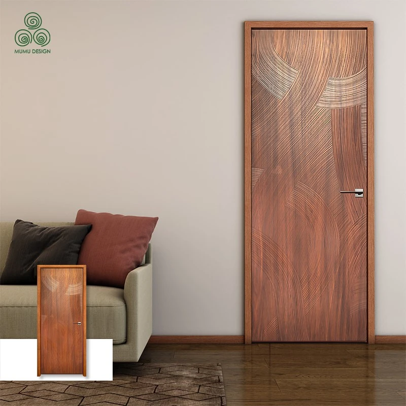 Spiral Textured Solid Wooden Door wholesale Spiral Textured Solid Wooden Door wholesale