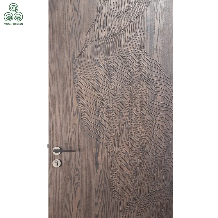River Texture Single Wooden Door River Texture Single Wooden Door