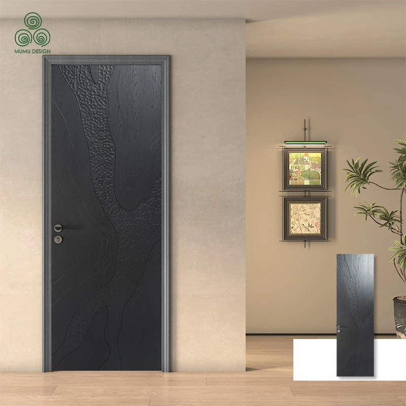 mumu Design Ravine Texture Single Wood Door